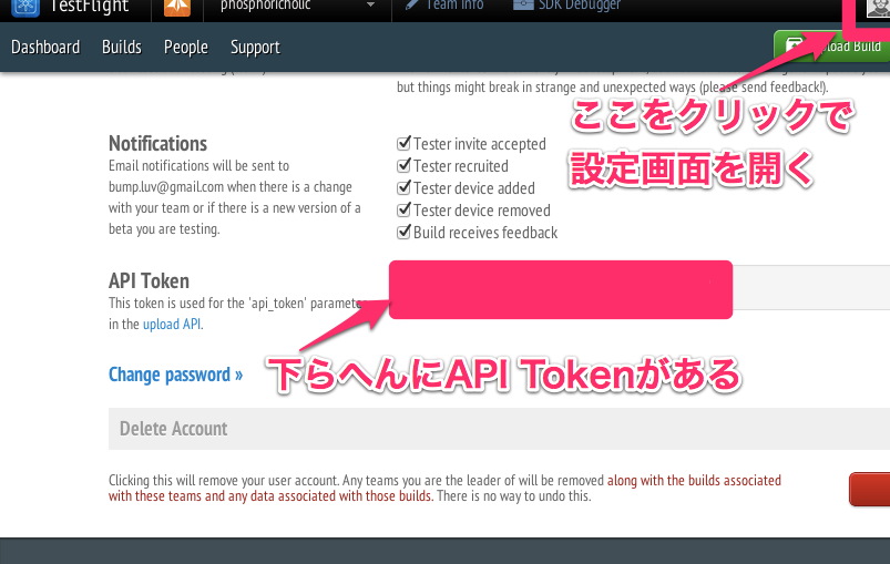 api token