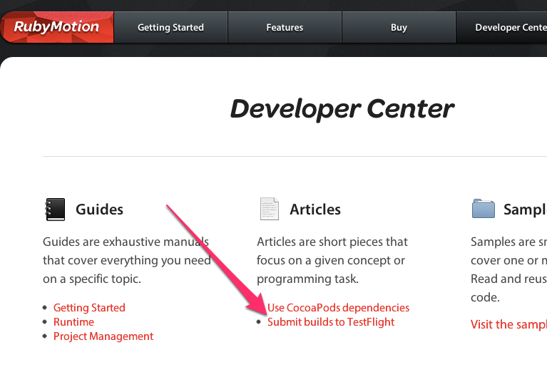 developer center